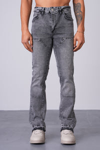 Jeans flare - gris