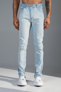 Jeans zip - bleu clair
