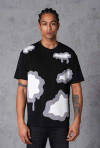 T shirt motif Nuage - Noir