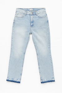 Jean flare bleu clair délavé