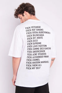 T shirt FXCK - Blanc